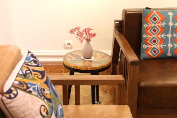 bàn trà nghê thuật cổ liên hoa trì X 2