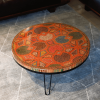 8 Water Lily Leaves Colored-Pencil Coffee Table II