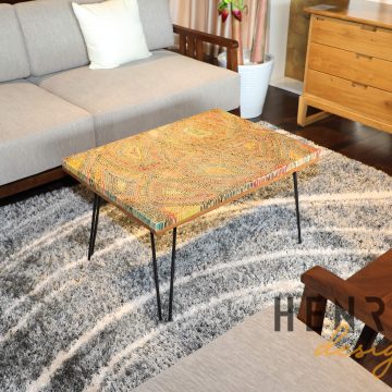 Abstract Colored-Pencil Coffee Table