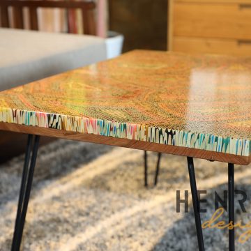 Abstract Colored-Pencil Coffee Table