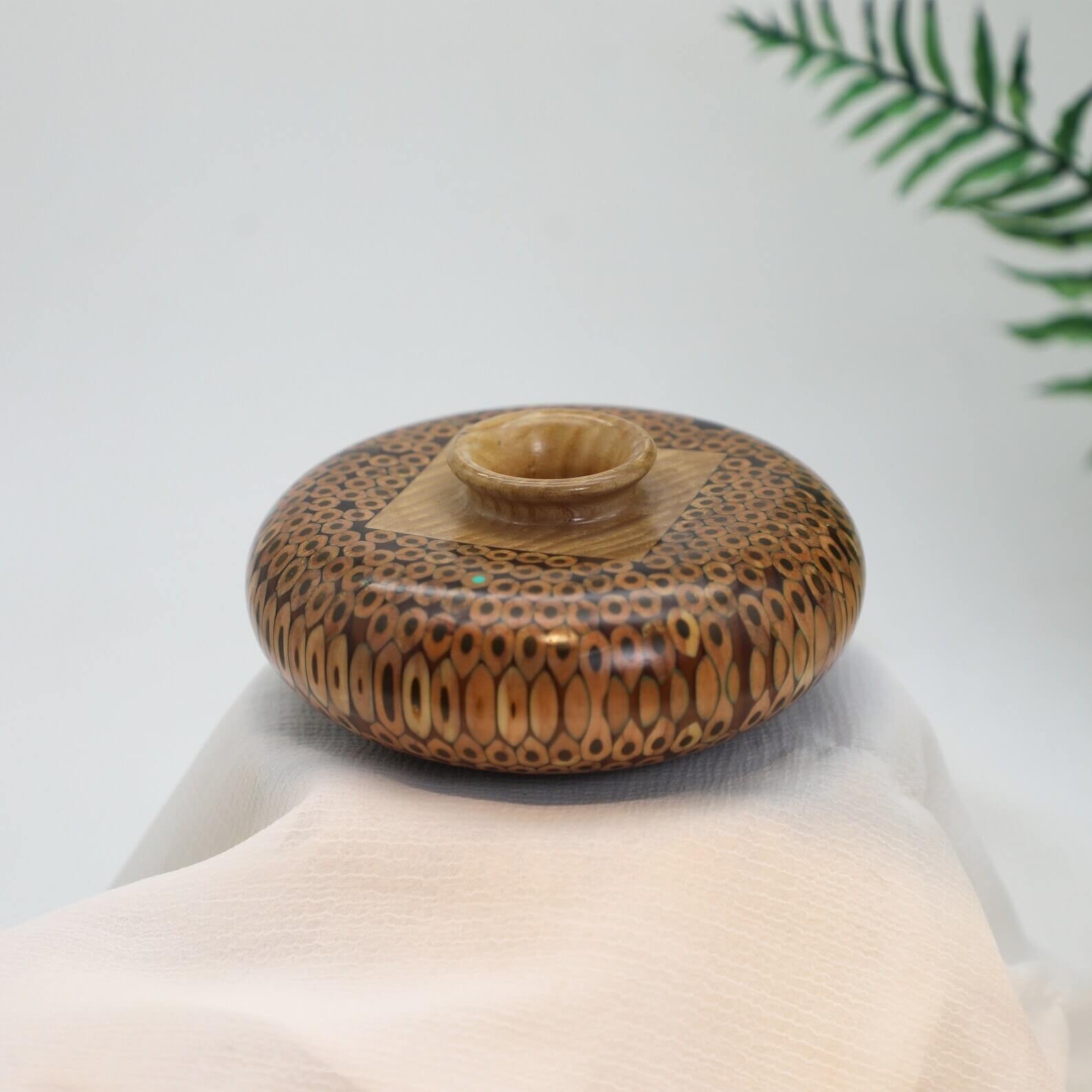 Brown_Fengshui Prosperity Vase Cast in Clear Resin