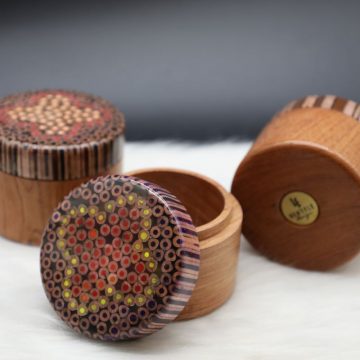 Colored-pencil Flower Jewelry Box