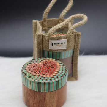 Colored-pencil Heart Jewelry Box