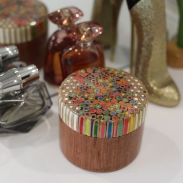 Colored-pencil Rainbow Jewelry Box