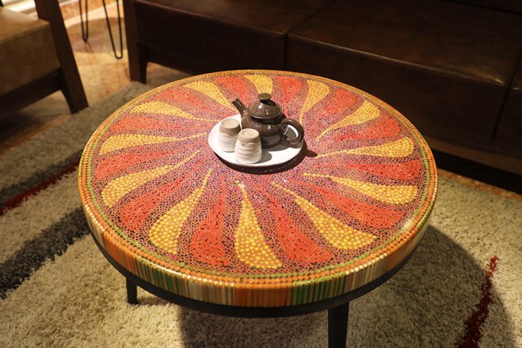 Daisy II Colored-pencil Coffee Table 1