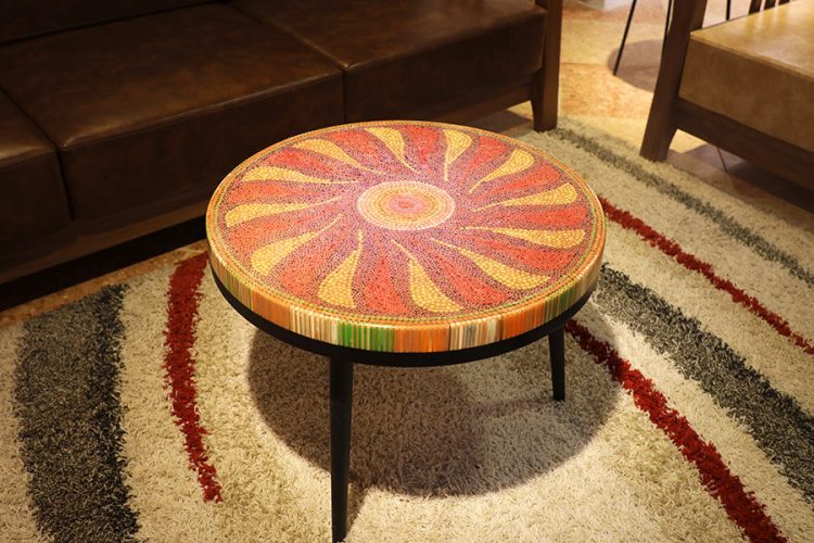 Daisy II Colored-pencil Coffee Table