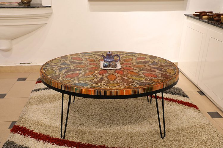 Dandelion Dance Colored Pencil Coffee Table 1