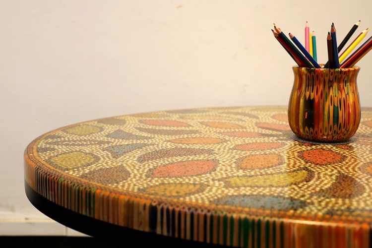 Dandelion Dance Colored Pencil Coffee Table 3