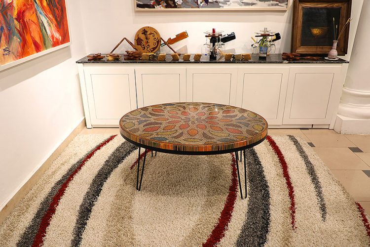 Dandelion Dance Colored Pencil Coffee Table