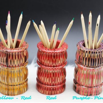 Decorative Colored-pencil Bamboo Vase