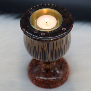 Decorative Colored-pencil Emperess Candle Holder