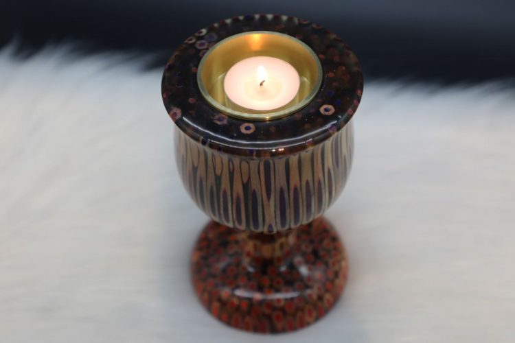 Decorative Colored-pencil Emperess Candle Holder