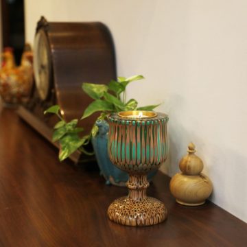 Decorative Colored-pencil Emperess Candle Holder