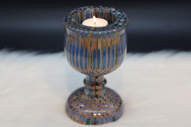 Decorative Colored-pencil Emperess Candle Holder