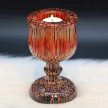 Decorative Colored-pencil Emperess Candle Holder