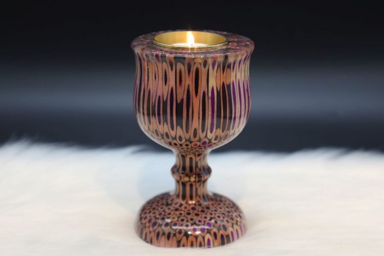 Decorative Colored-pencil Emperess Candle Holder