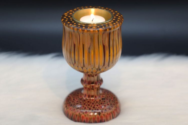 Decorative Colored-pencil Emperess Candle Holder