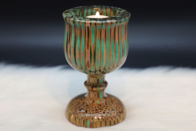 Decorative Colored-pencil Emperess Candle Holder