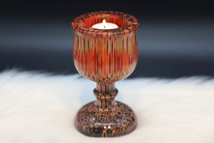 Decorative Colored-pencil Emperess Candle Holder