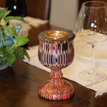 Decorative Colored-pencil Emperess Candle Holder