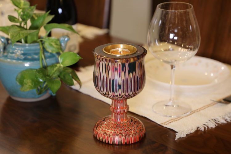 Decorative Colored-pencil Emperess Candle Holder