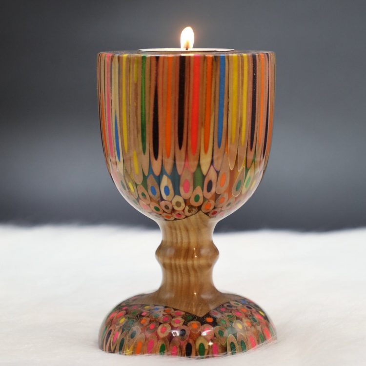 Decorative Colored-pencil Emperor Candle Holder