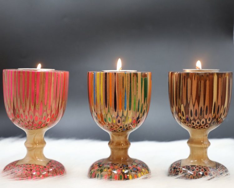 Decorative Colored-pencil Emperor Candle Holder