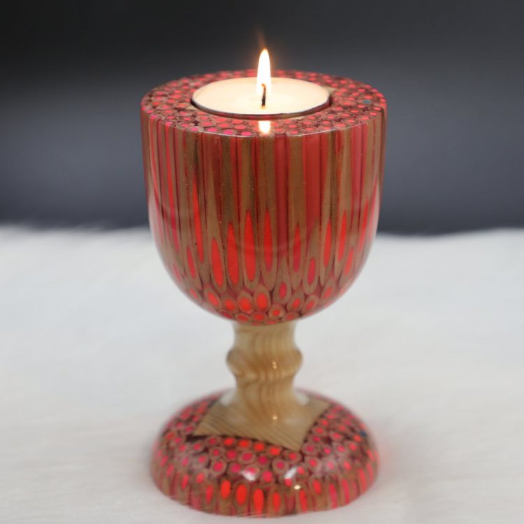 Decorative Colored-pencil Emperor Candle Holder