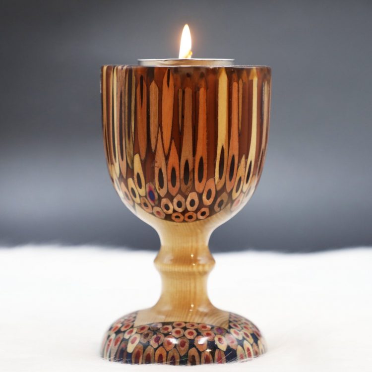 Decorative Colored-pencil Emperor Candle Holder