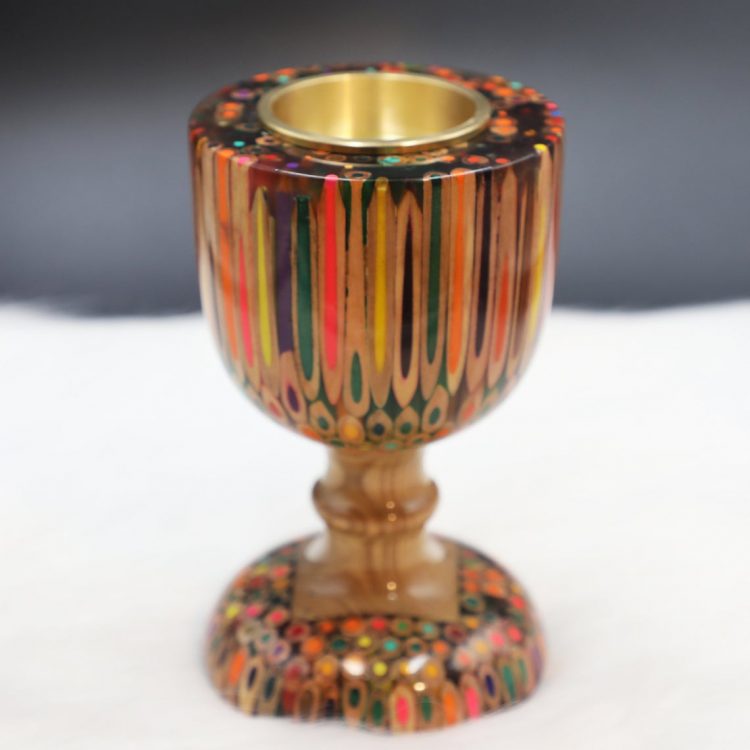 Decorative Colored-pencil Emperor Candle Holder