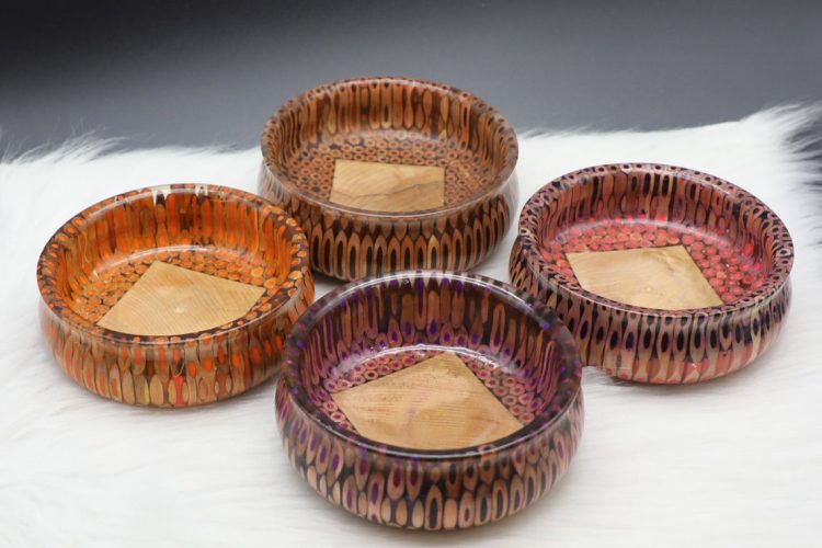 Decorative Colored-pencil Golden Precious Bowl