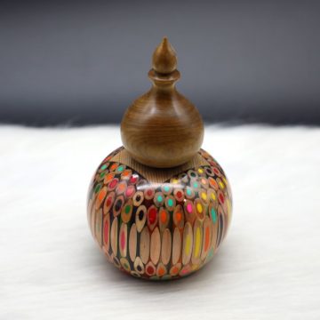 Decorative Colored-pencil Gourd Vase