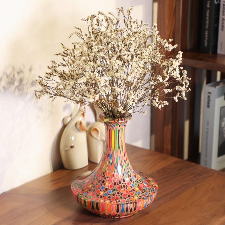 Decorative Colored-pencil High Tower Vase I