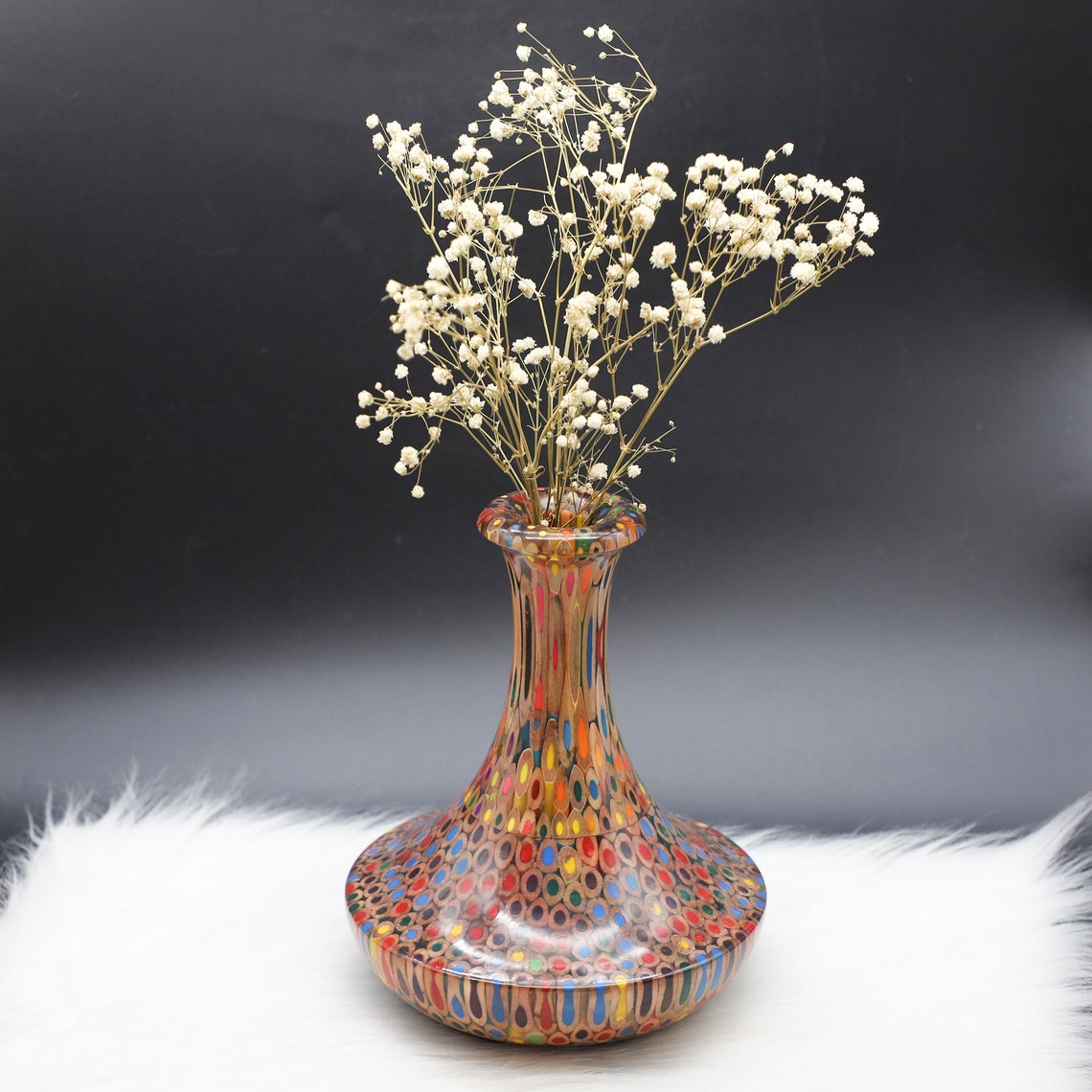 Decorative Colored-pencil High Tower Vase I