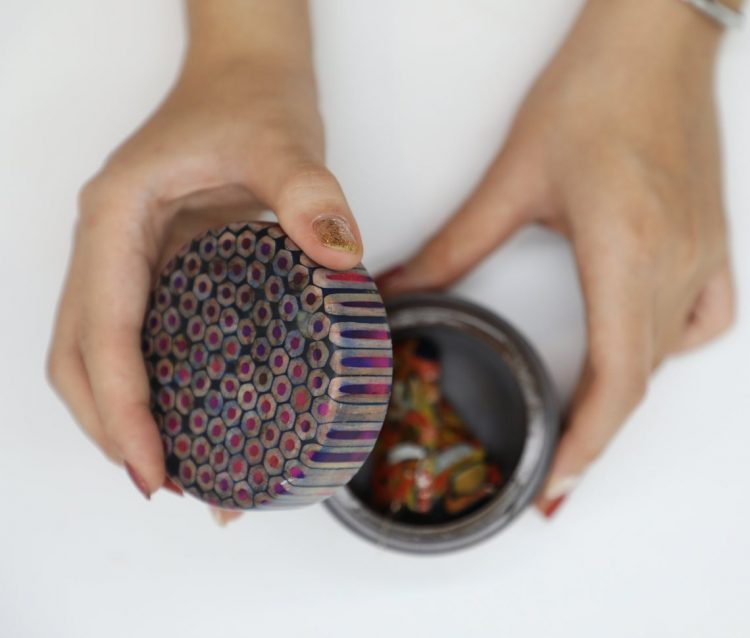 Decorative Colored-pencil Jewelry Box