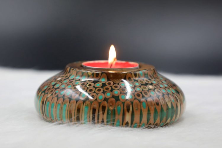 Decorative Colored-pencil Lucky Candle Holder