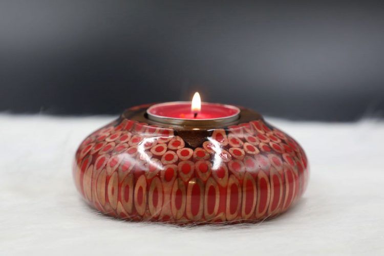 Decorative Colored-pencil Lucky Candle Holder