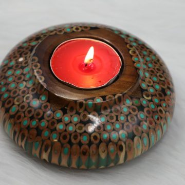 Decorative Colored-pencil Lucky Candle Holder