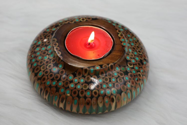 Decorative Colored-pencil Lucky Candle Holder