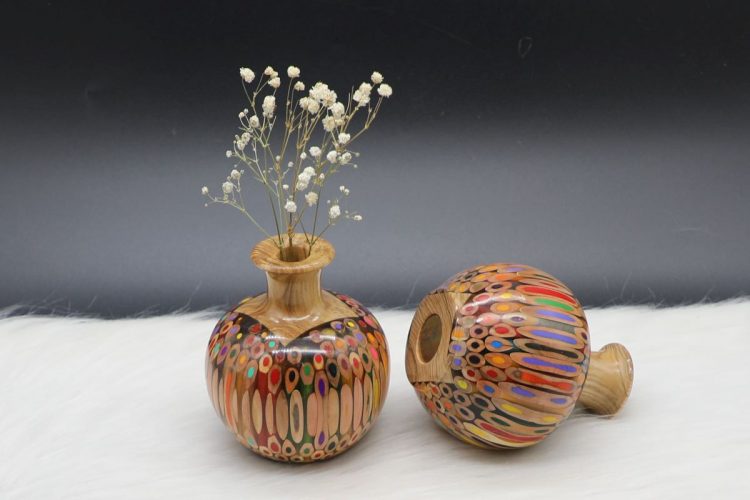 Decorative Colored-pencil Mini Summer Rain Vase