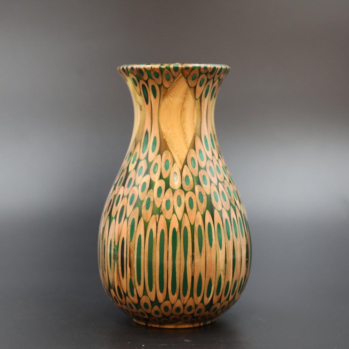 Decorative Colored-pencil Peacock Vase