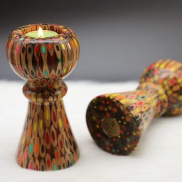 Decorative Colored-pencil Princess Candle Holder