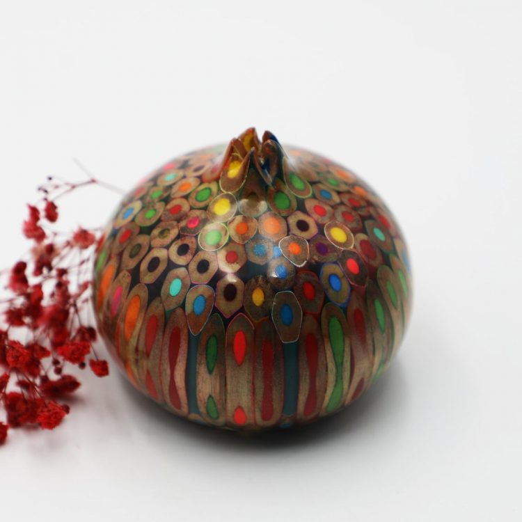 Decorative Colored-pencil Quy Tu Pomegranate