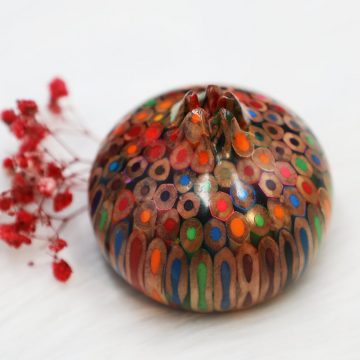 Decorative Colored-pencil Quy Tu Pomegranate