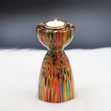 Decorative Colored-pencil The Queen Candle Holder