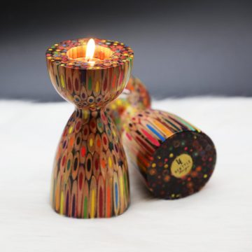 Decorative Colored-pencil The Queen Candle Holder