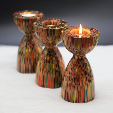 Decorative Colored-pencil The Queen Candle Holder