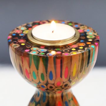 Decorative Colored-pencil The Queen Candle Holder