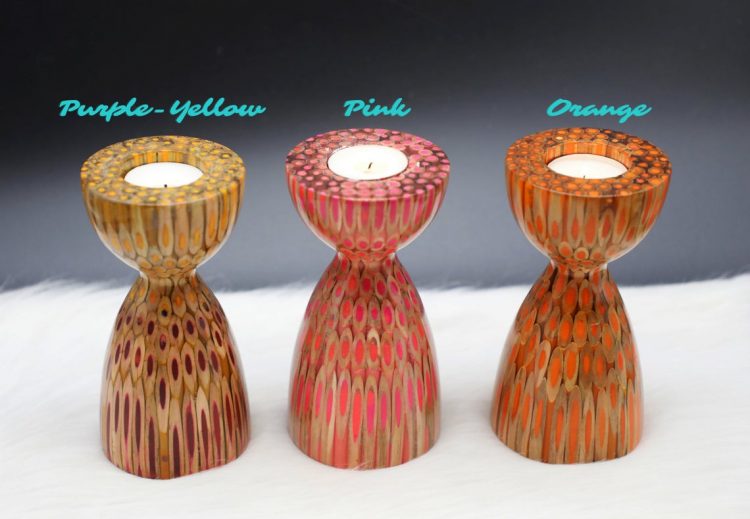 Decorative Colored-pencil The Queen Candle Holder