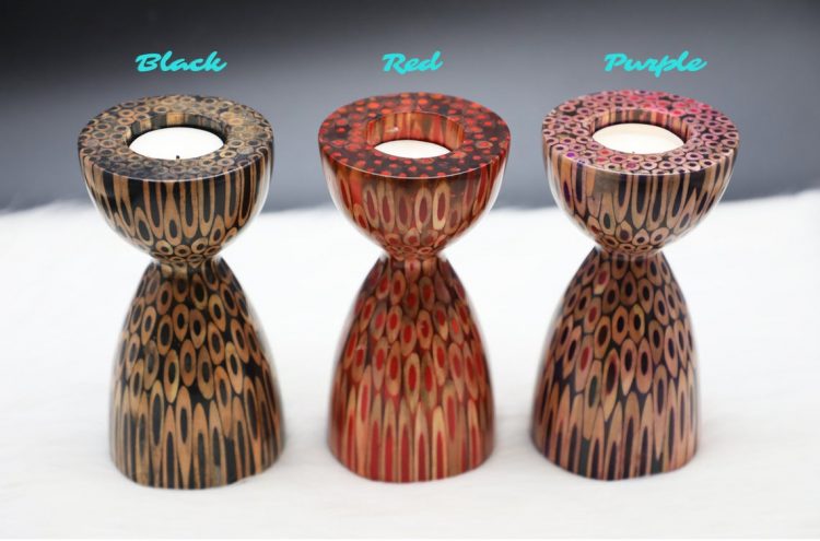 Decorative Colored-pencil The Queen Candle Holder
